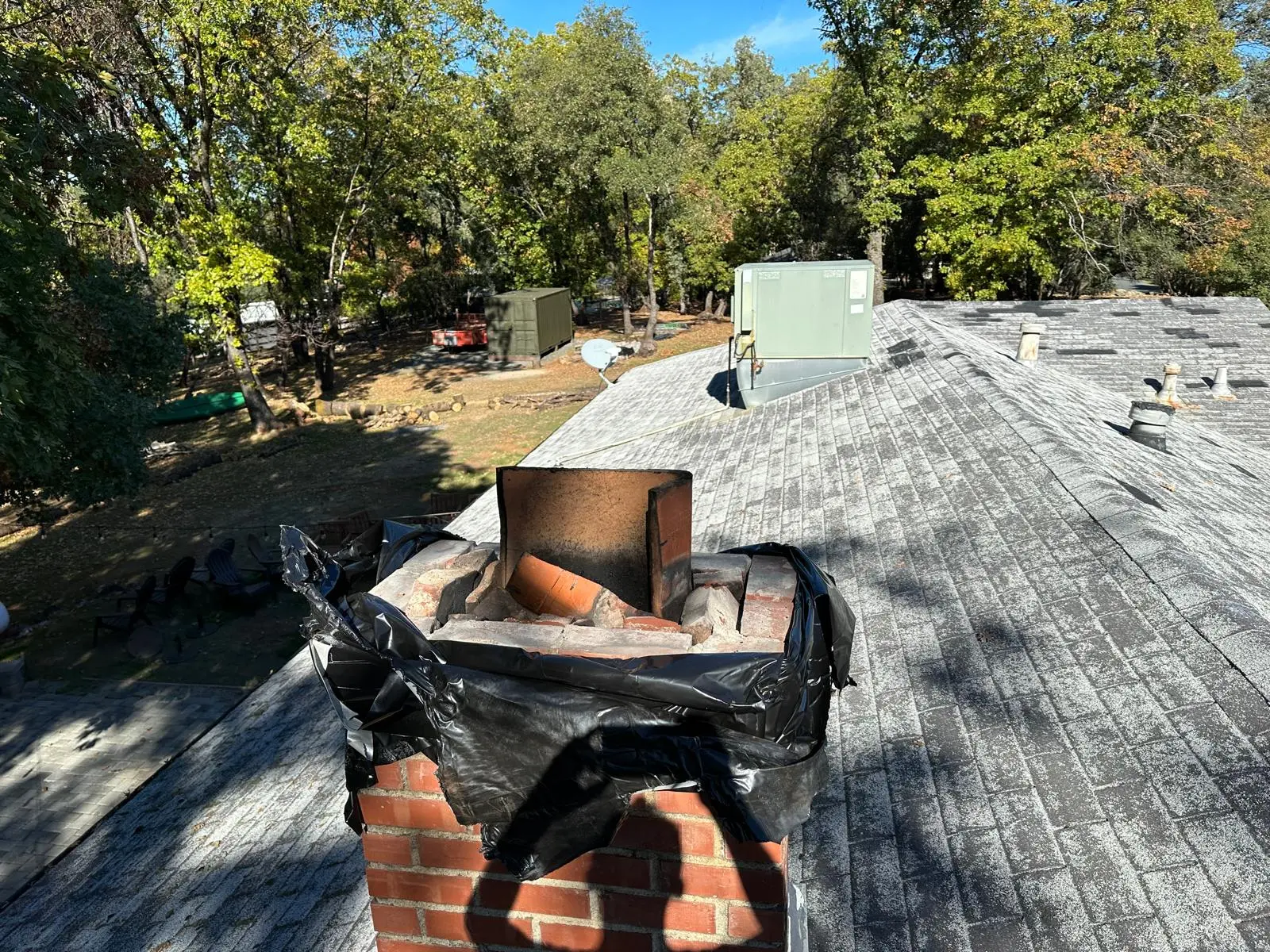 ABC Chimney Fireplace Services mason performing tuckpointing and chimney repair in Sacramento CA